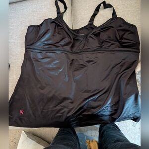 Ruby Ribbon Elegant Black Camisole